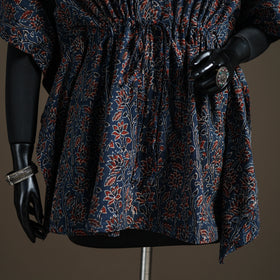 Ajrakh Hand Block Print Natural Dyed Cotton Short Kaftan 45