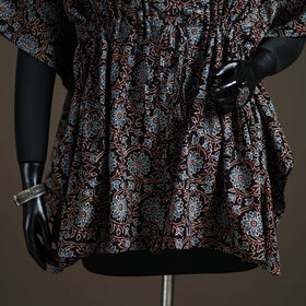 Ajrakh Hand Block Print Natural Dyed Cotton Short Kaftan 46