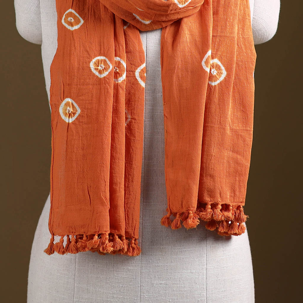 Kutch Handwoven Organic Kala Cotton Bandhani Stole 49