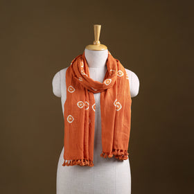 Kutch Handwoven Organic Kala Cotton Bandhani Stole 49