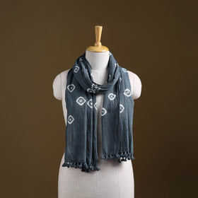 Kutch Handwoven Organic Kala Cotton Bandhani Stole 51