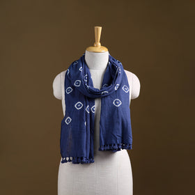Kutch Handwoven Organic Kala Cotton Bandhani Stole 52
