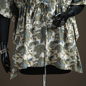 Ajrakh Hand Block Print Natural Dyed Cotton Short Kaftan 47