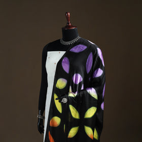 Multicolor - Shibori Clamp Dyed Modal Silk Dupatta with Zari Border 16