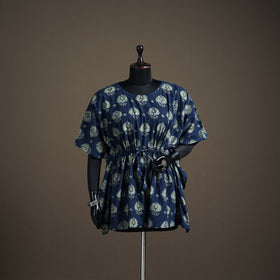 Ajrakh Hand Block Print Natural Dyed Cotton Short Kaftan 48