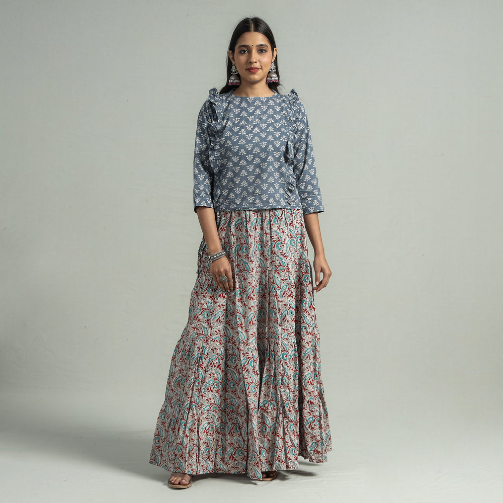 sanganeri long skirt 