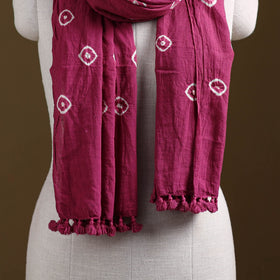 Kutch Handwoven Organic Kala Cotton Bandhani Stole 55