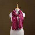 Kutch Handwoven Organic Kala Cotton Bandhani Stole 55