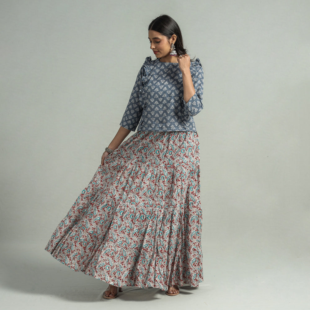 sanganeri long skirt 