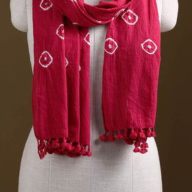 Kutch Handwoven Organic Kala Cotton Bandhani Stole 57