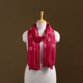 Kutch Handwoven Organic Kala Cotton Bandhani Stole 57