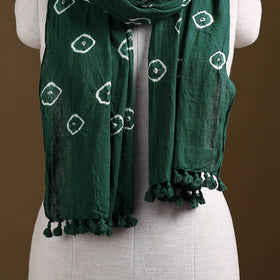 Kutch Handwoven Organic Kala Cotton Bandhani Stole 60