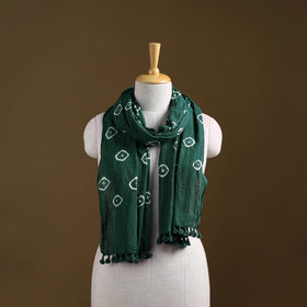 Kutch Handwoven Organic Kala Cotton Bandhani Stole 60