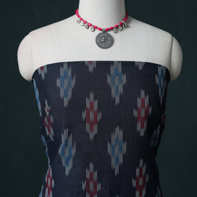 Pochampally Ikat Cotton Unstitched Dress Material: Kurta & Dupatta 24