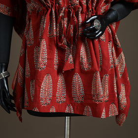 Ajrakh Hand Block Print Natural Dyed Cotton Short Kaftan 50