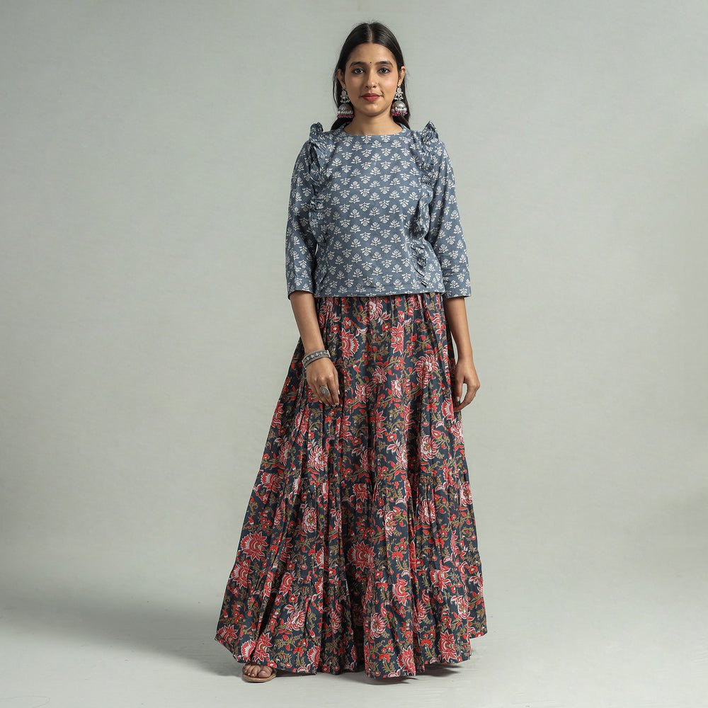 sanganeri long skirt 