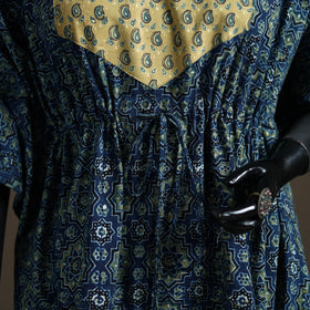 Ajrakh Hand Block Print Natural Dyed Cotton Short Kaftan 51