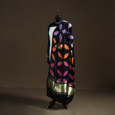 Multicolor - Shibori Clamp Dyed Modal Silk Dupatta with Zari Border 20