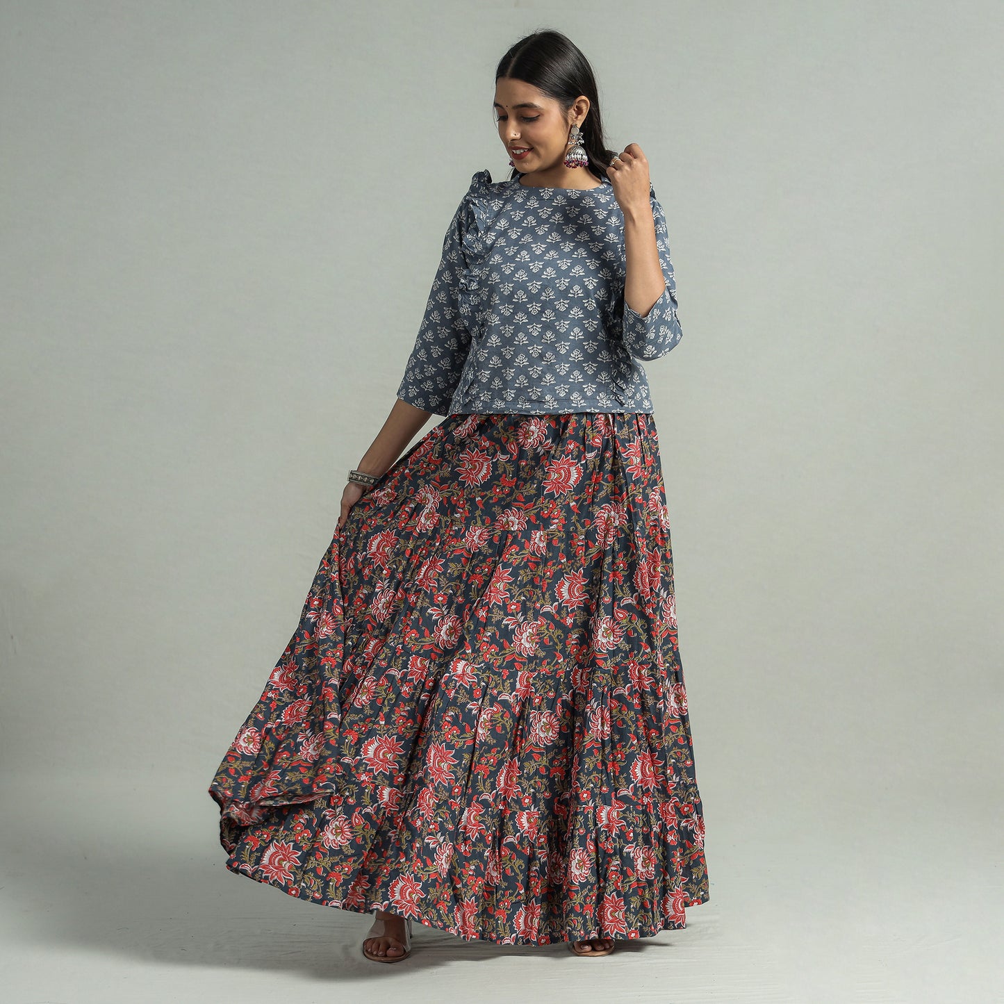 sanganeri long skirt 