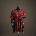 Ajrakh Hand Block Print Natural Dyed Cotton Kaftan (Medium) 52