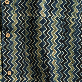 Natural Dyed Hand Block Print Cotton Men Half Sleeve Ajrakh Shirt 03