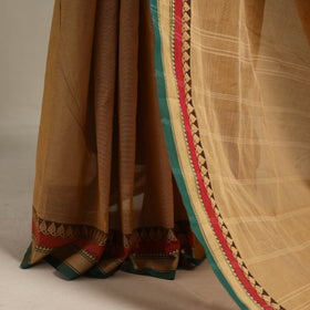 Beige - kandangi chettinad cotton saree with border 16