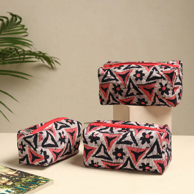 Multipurpose Handmade Cotton Toiletry Bags (Set of 3) 17