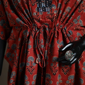 Ajrakh Hand Block Print Natural Dyed Cotton Short Kaftan 53