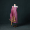 Pochampally Ikat Cotton Unstitched Dress Material: Kurta & Dupatta 28