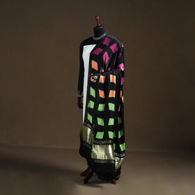 Multicolor - Shibori Clamp Dyed Modal Silk Dupatta with Zari Border 23