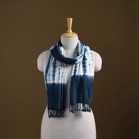 Kutch Handwoven Organic Kala Cotton Shibori Stole 11