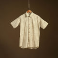 Natural Dyed Hand Block Print Cotton Men Half Sleeve Ajrakh Shirt 05
