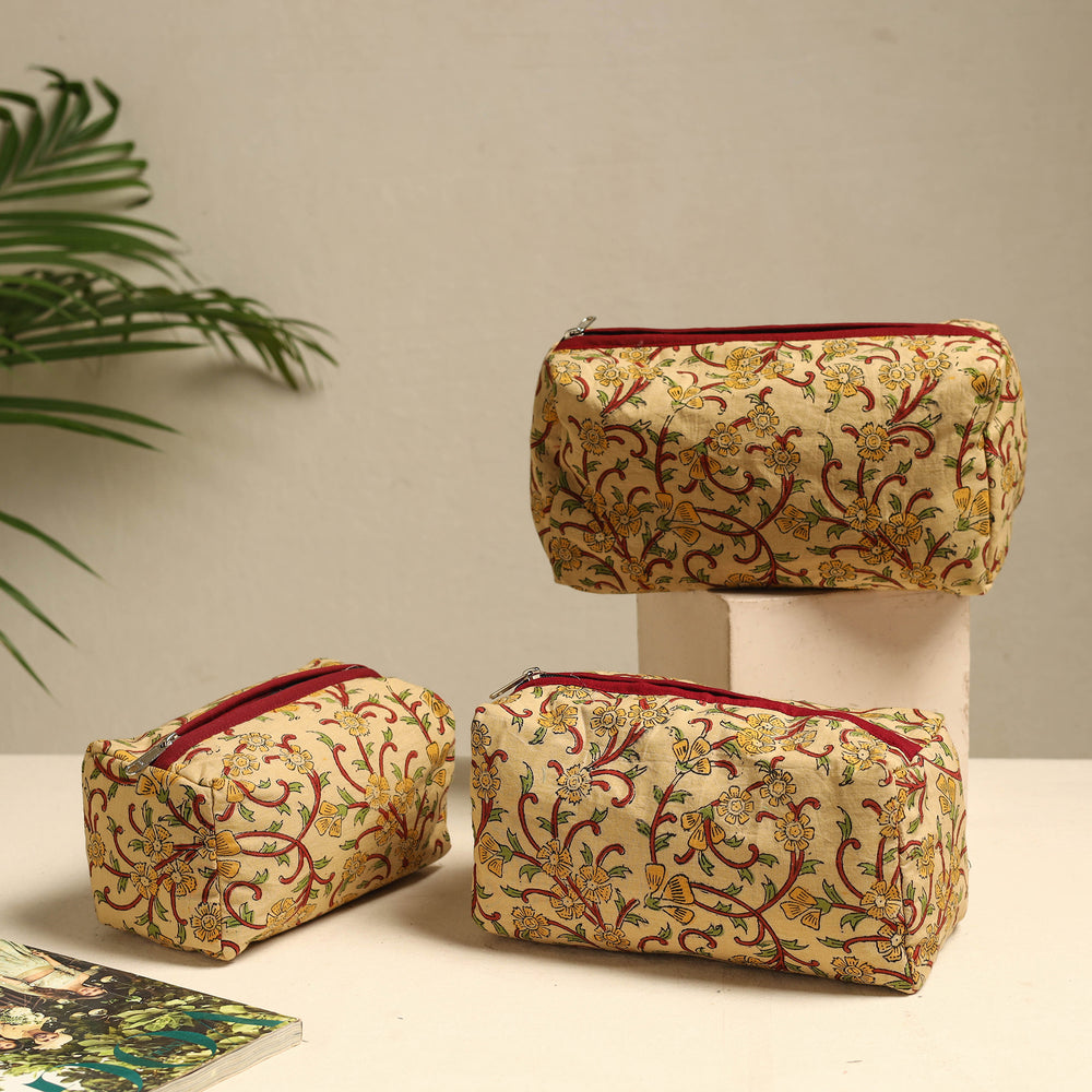 Multipurpose Handmade Cotton Toiletry Bags (Set of 3) 19