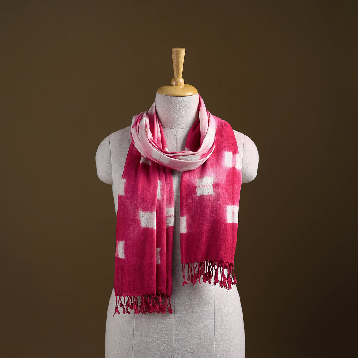 Kutch Handwoven Organic Kala Cotton Shibori Stole 13
