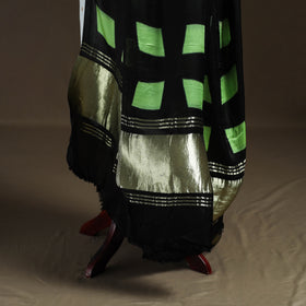 Multicolor - Shibori Clamp Dyed Modal Silk Dupatta with Zari Border 23