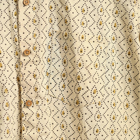 Natural Dyed Hand Block Print Cotton Men Half Sleeve Ajrakh Shirt 05