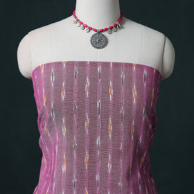 Pochampally Ikat Cotton Unstitched Dress Material: Kurta & Dupatta 28
