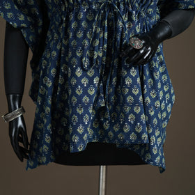 Ajrakh Hand Block Print Natural Dyed Cotton Short Kaftan 54
