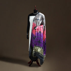 Multicolor - Shibori Clamp Dyed Modal Silk Dupatta with Zari Border 24