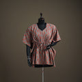 Ajrakh Hand Block Print Natural Dyed Cotton Short Kaftan 55