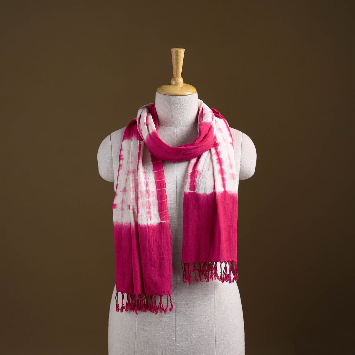 Kutch Handwoven Organic Kala Cotton Shibori Stole 14