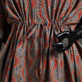 Ajrakh Hand Block Print Natural Dyed Cotton Short Kaftan 55
