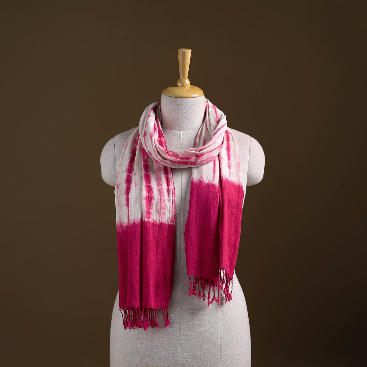 Kutch Handwoven Organic Kala Cotton Shibori Stole 16