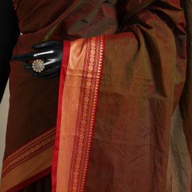 Brown - kandangi chettinad cotton saree with border 19