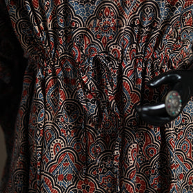 Ajrakh Hand Block Print Natural Dyed Cotton Short Kaftan 56