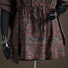 Ajrakh Hand Block Print Natural Dyed Cotton Short Kaftan 56