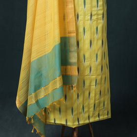 Pochampally Ikat Cotton Unstitched Dress Material: Kurta & Dupatta 30