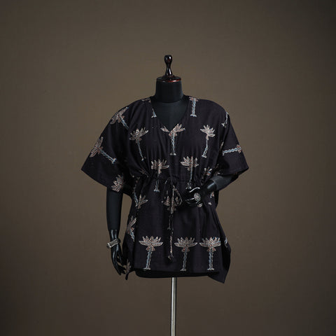 Ajrakh Hand Block Print Natural Dyed Cotton Short Kaftan 57