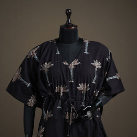 Ajrakh Hand Block Print Natural Dyed Cotton Short Kaftan 57