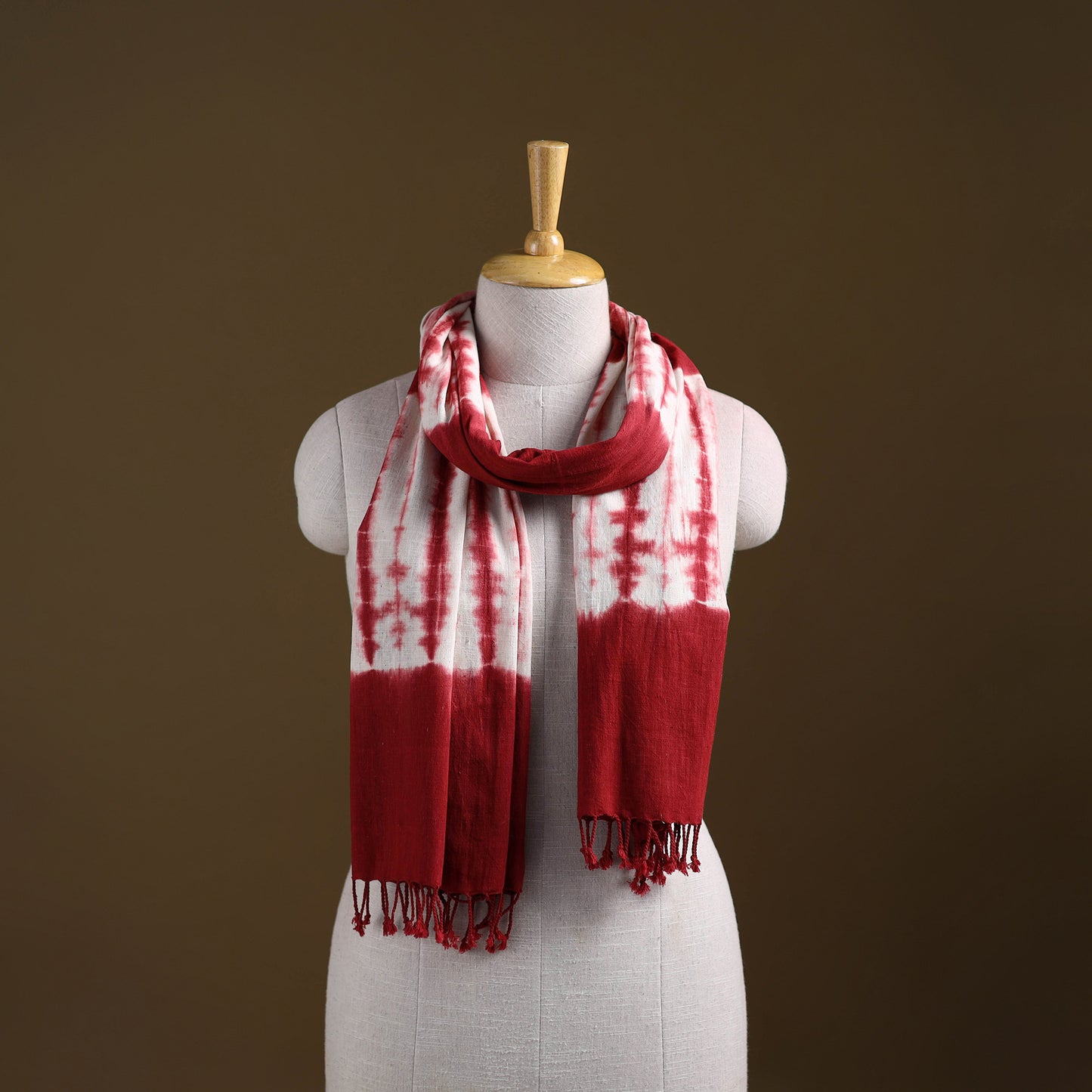 Kutch Handwoven Organic Kala Cotton Shibori Stole 24
